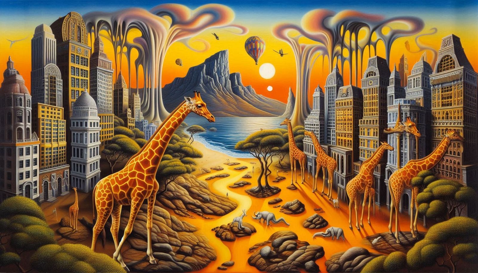 Cape Town in Dali style