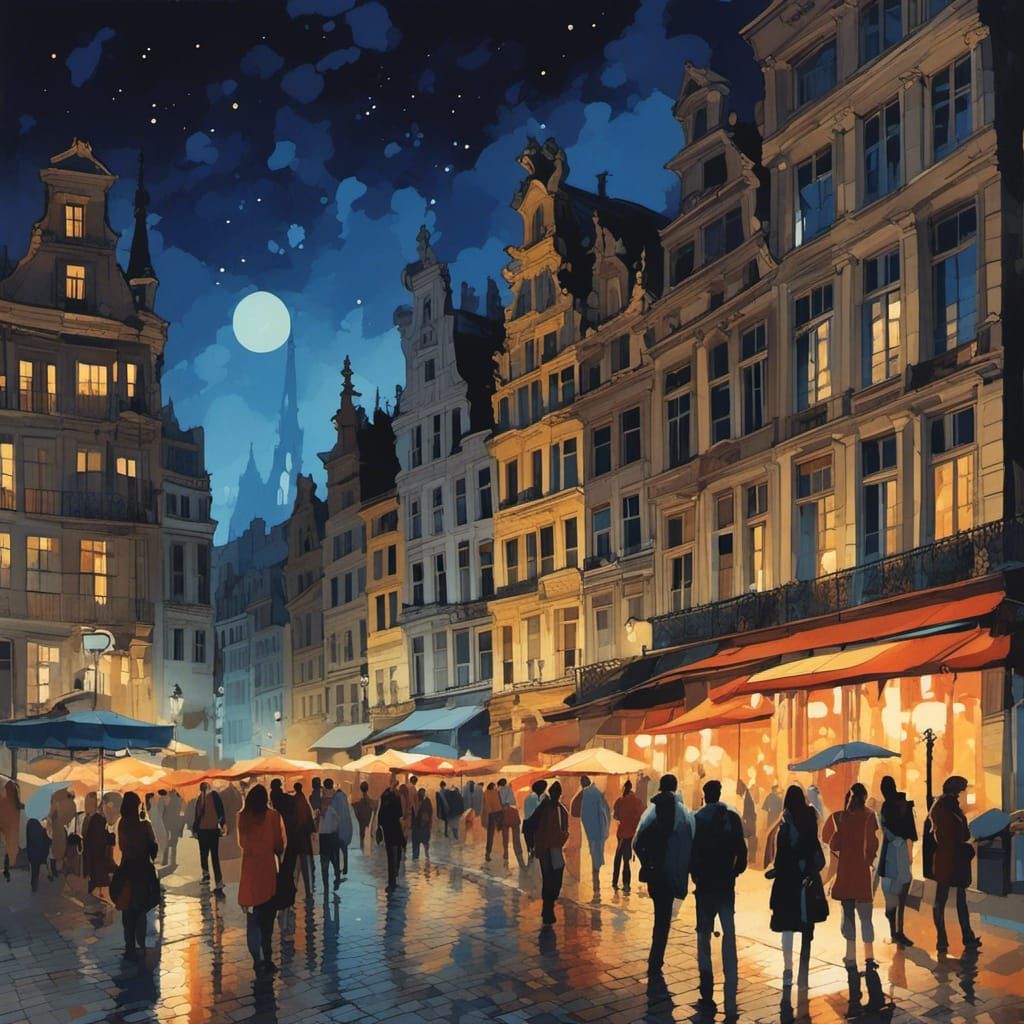 Brussels by night