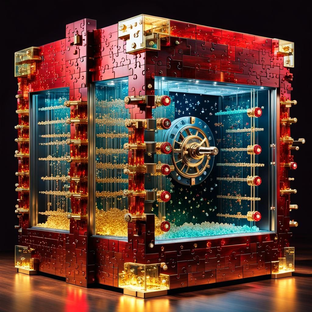 A massive, masterpiece, clear, bright, stunning, effective,  glass,  seriously very cute BANK vault ...  by @ Come On Now No Available CryptoATM