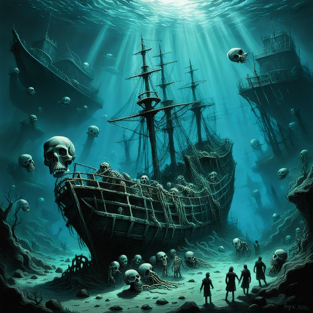 Shipwreck skeletons