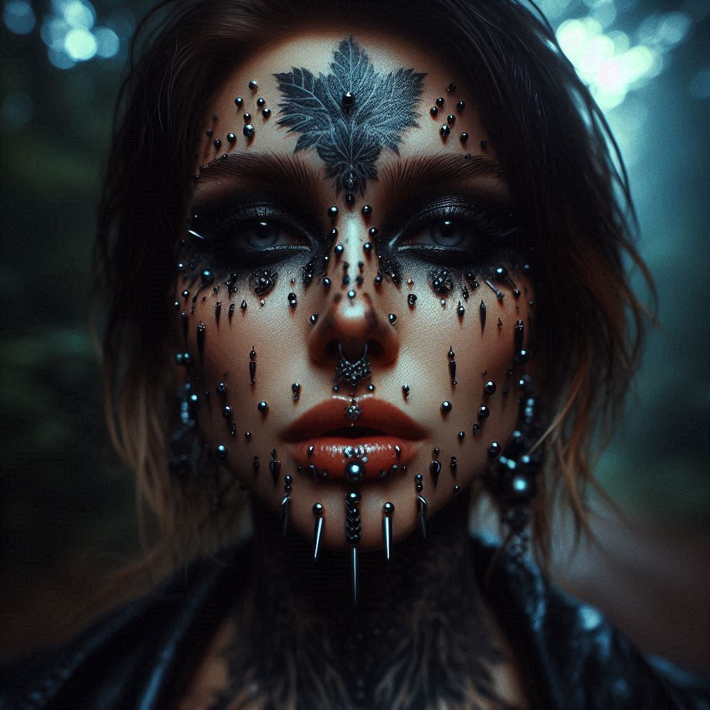 Portraits of a Serial Creator : Extreme Facial Piercing