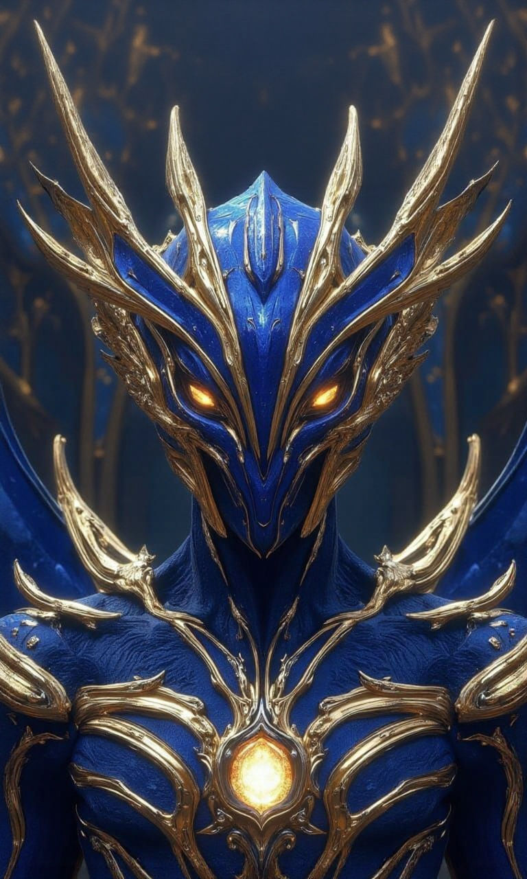 Cyclops Villain in Cyberpunk Armor with Bat Wing Amulet