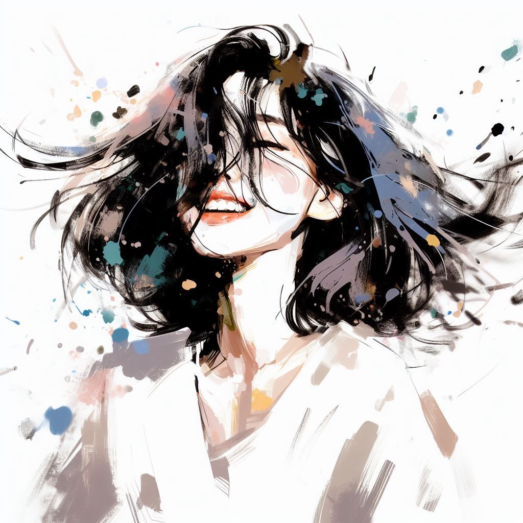 Abstract Expressionism Portrait.