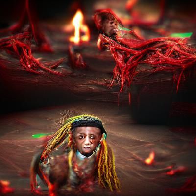 lil wayne in agony 8K 3D
