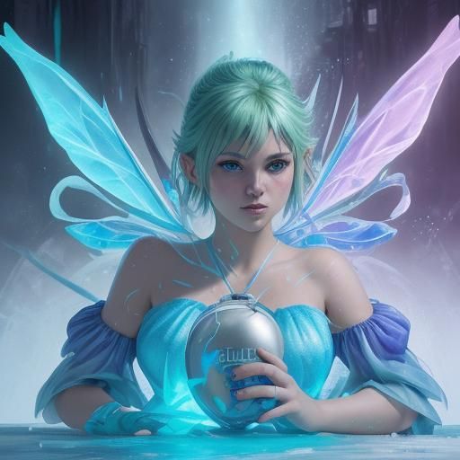 Tinkerbell and her twin sister Periwinkle playing on the ice...