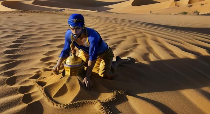 Aladdin Finds a Magical Lamp