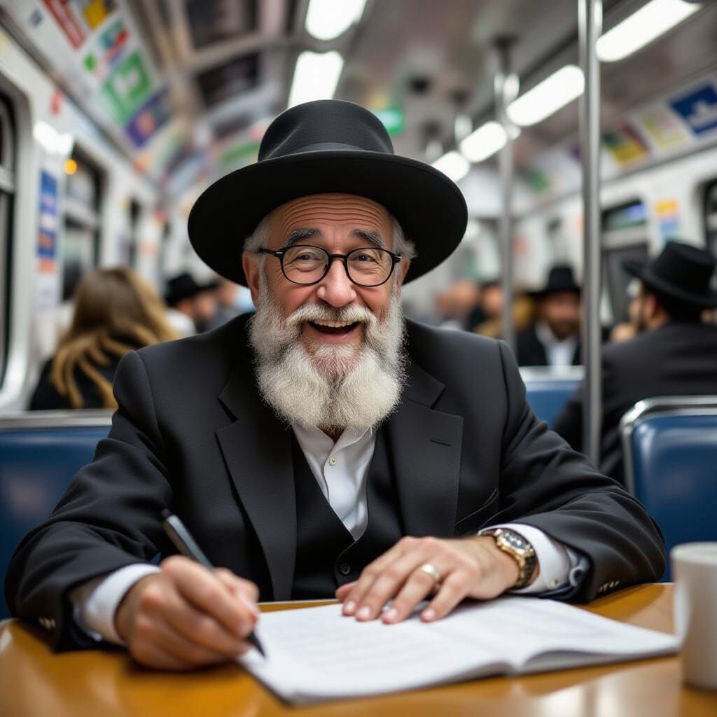 Elderly Hasid Rides Upside Down on Rollercoaster