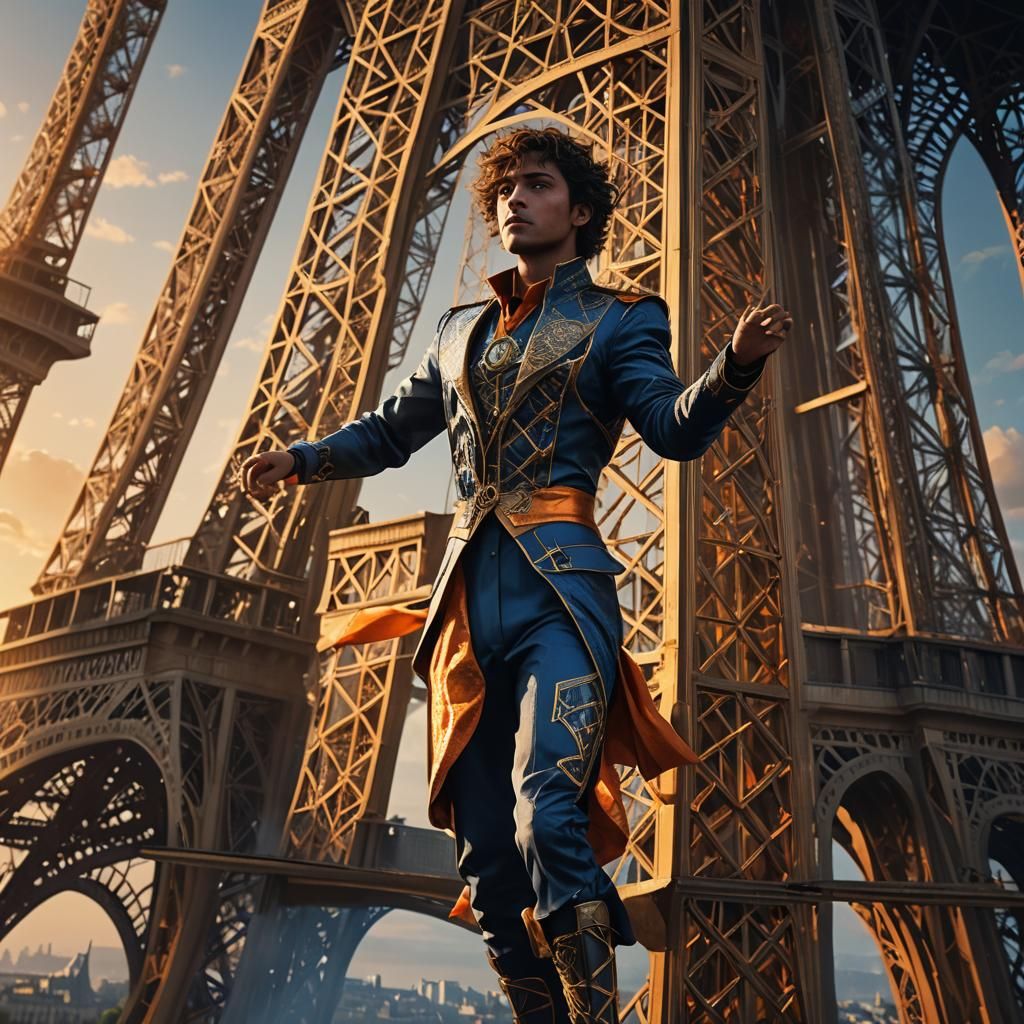 Eiffel Tower Levitation in Fantastical Concept Art