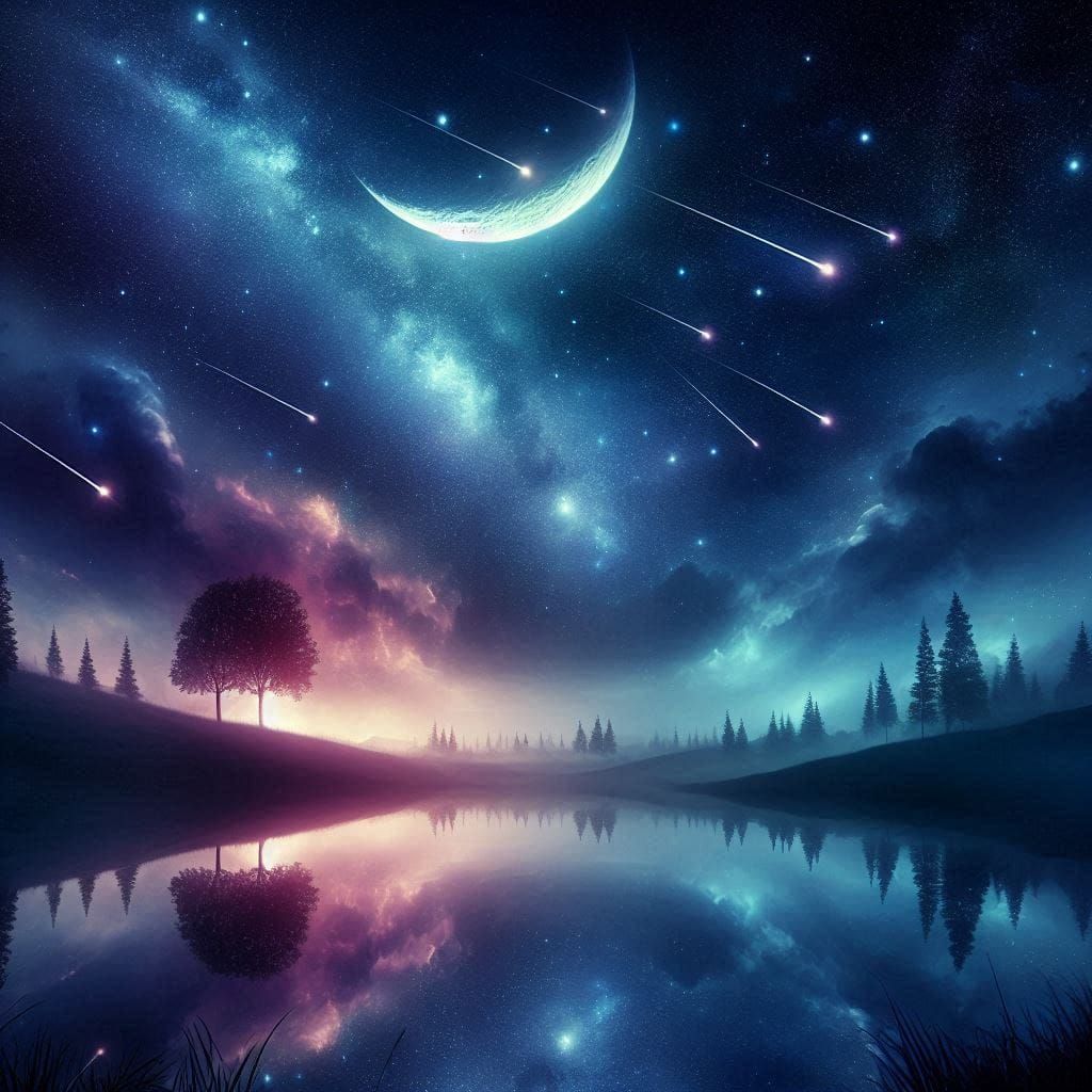 Красивое полуночное небо