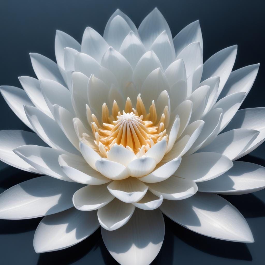 Water lily in luminogram