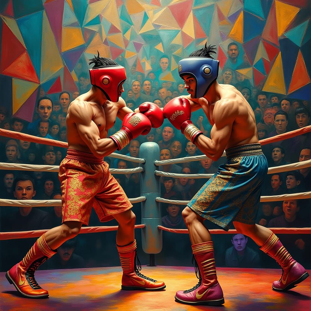 boxers tag-team in the ring
  by @BettyZ