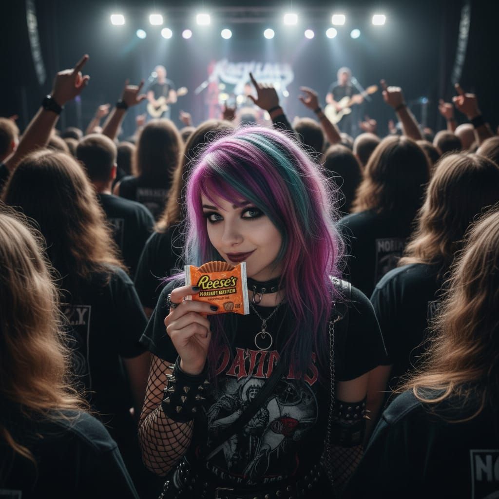 I brought us a little snack, you like Reese's?