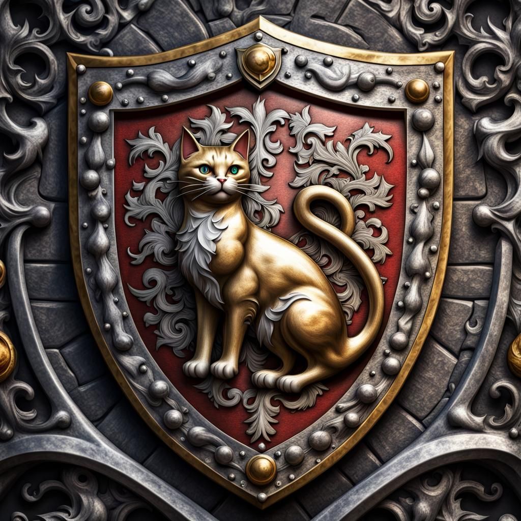 Cat Lady Coat of Arms AI Generated Artwork NightCafe Creator