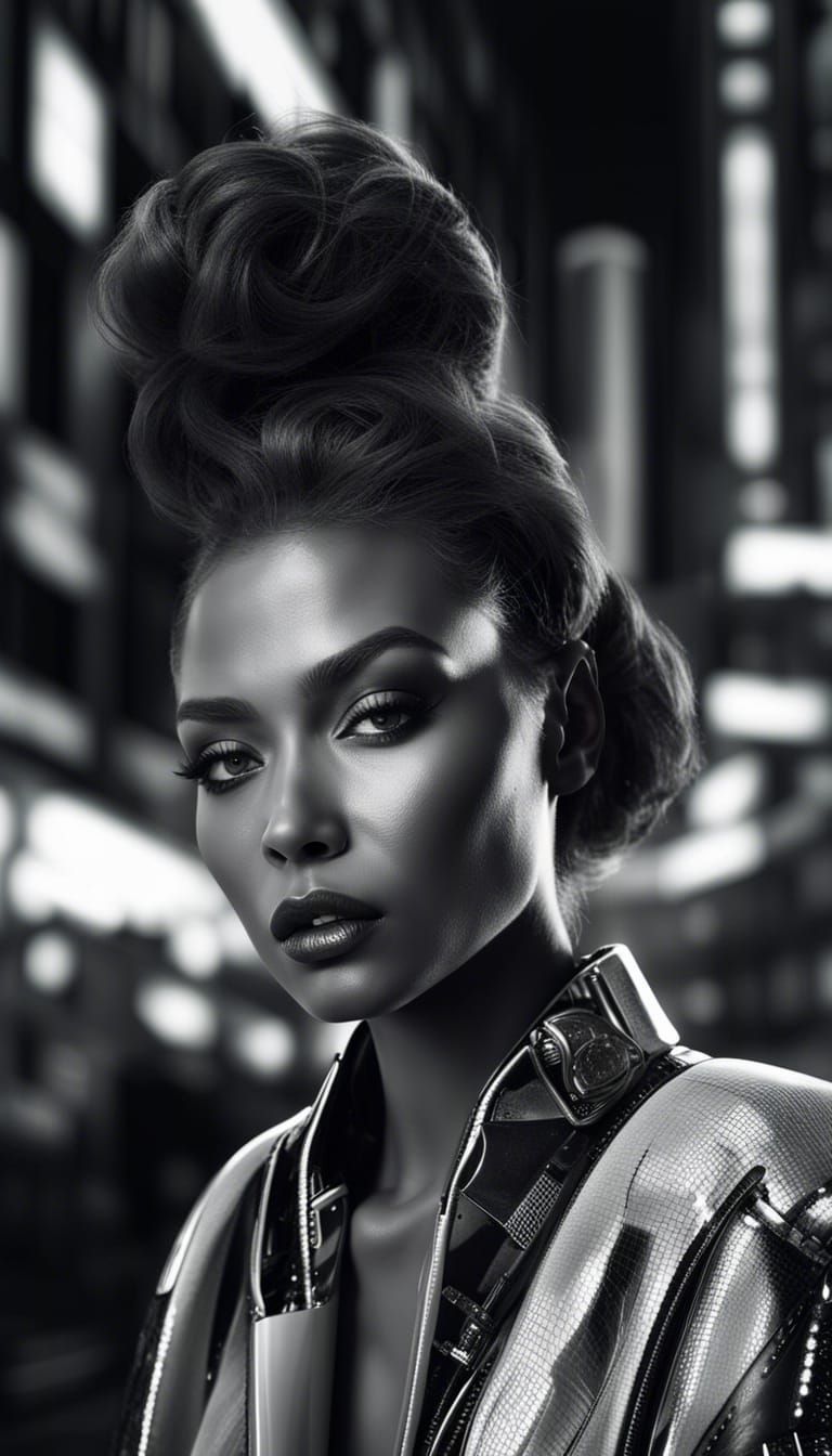 Black and white photo beautiful face