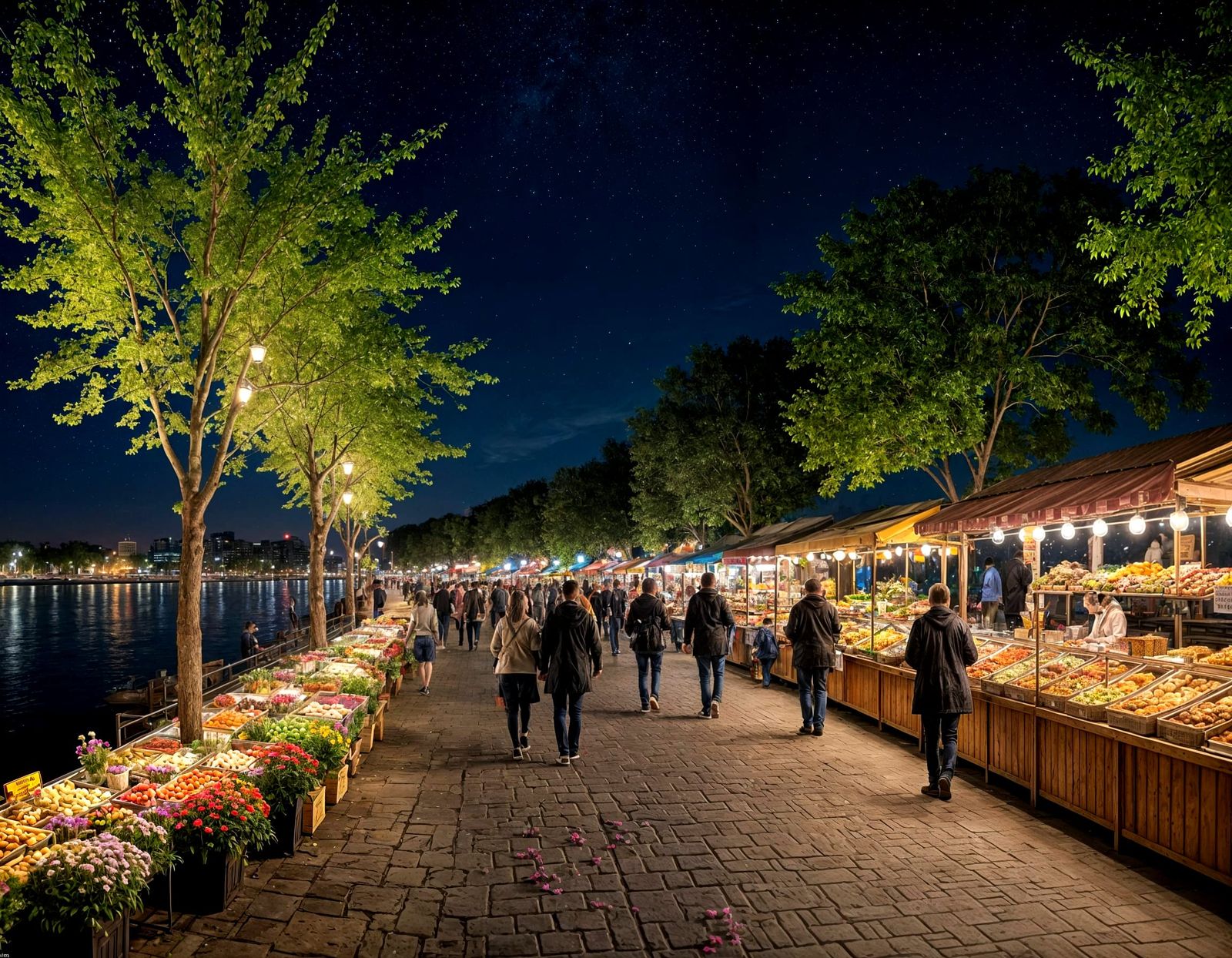 Night Markets by the River in a Tourist Metropolis  by @Kasia S-J