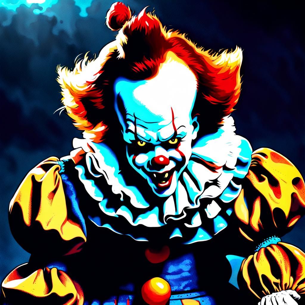 4k movie horror clown chuckie pennywise, sharp teeth spooky - AI ...