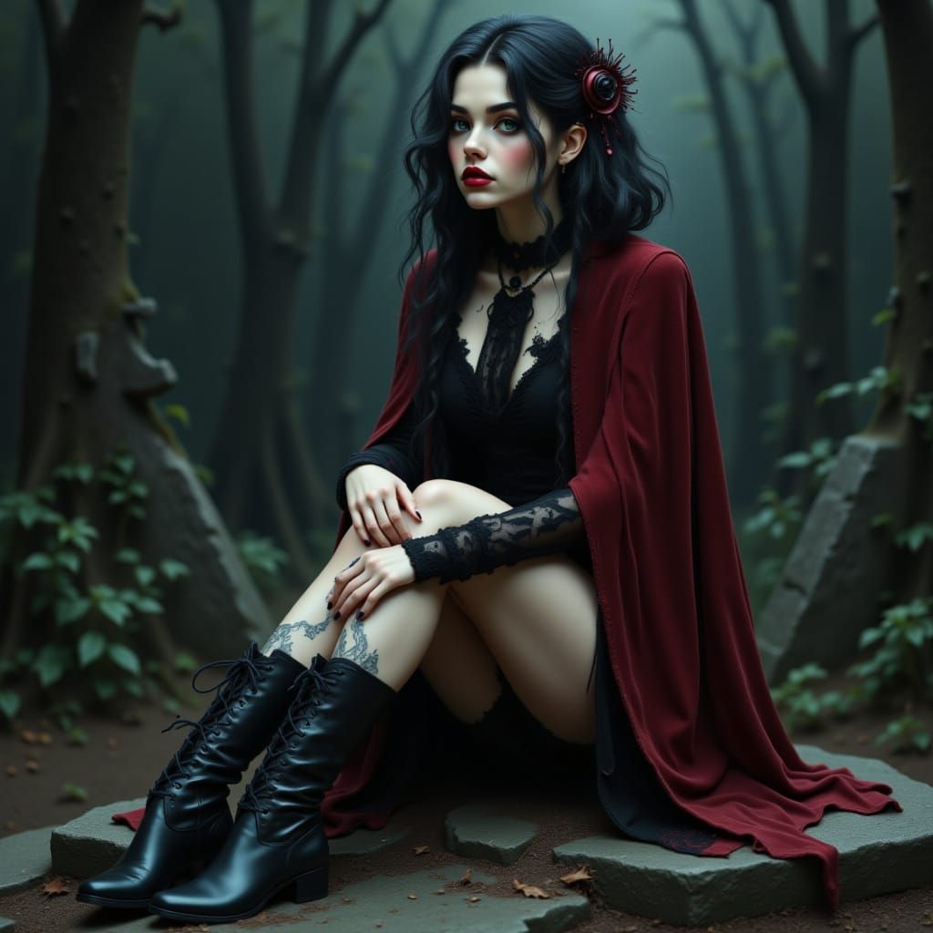 Jeune femme Goth
