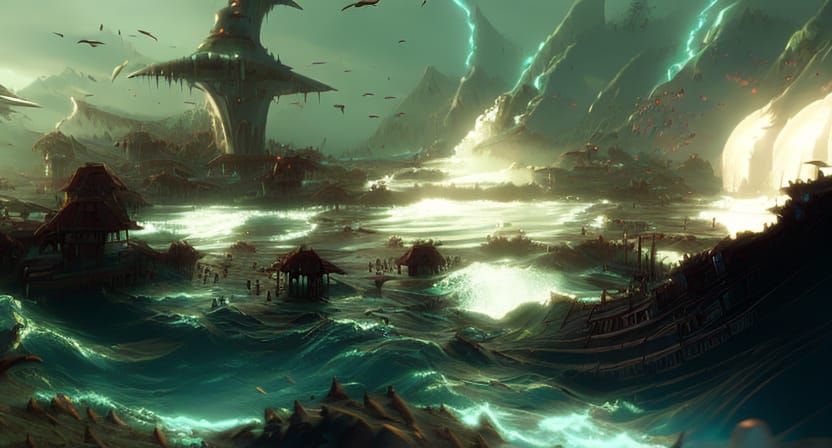 Tsunami hitting a haven
