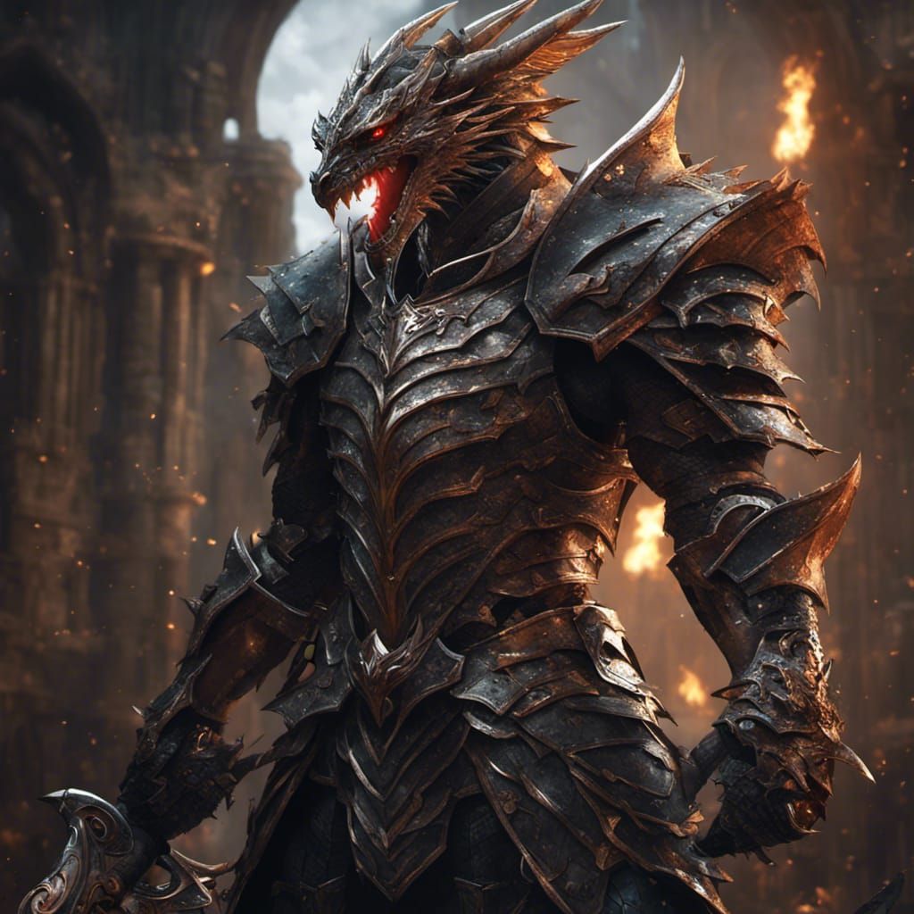 The evil Dragon Knight of Darkenth - AI Generated Artwork - NightCafe ...