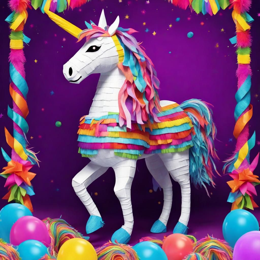 Unicorn piñata AI Generated Artwork NightCafe Creator