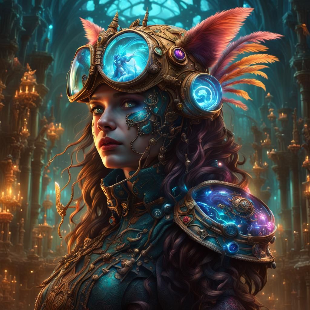 Aruru Ninhursaĝ and his magical Helmet  by @CatOnFire