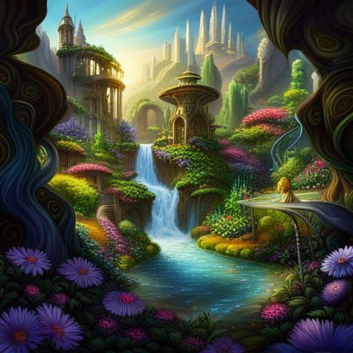 Into the Enchanted Garden - AI Generated Artwork - NightCafe Creator