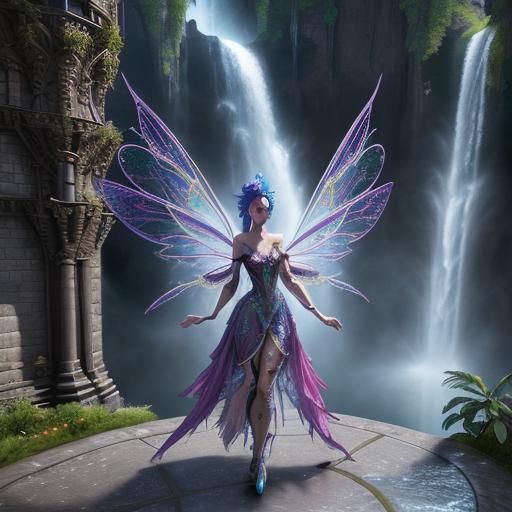 Amazingly Stunningly Beautiful colorful fancy fantasy fairy with ...