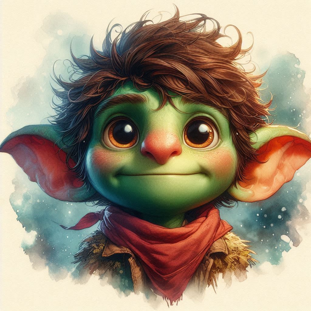 adorable fairy-tale fantasy creature portrait..