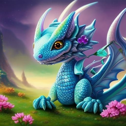 Mystical Baby Dragon - AI Generated Artwork - NightCafe Creator