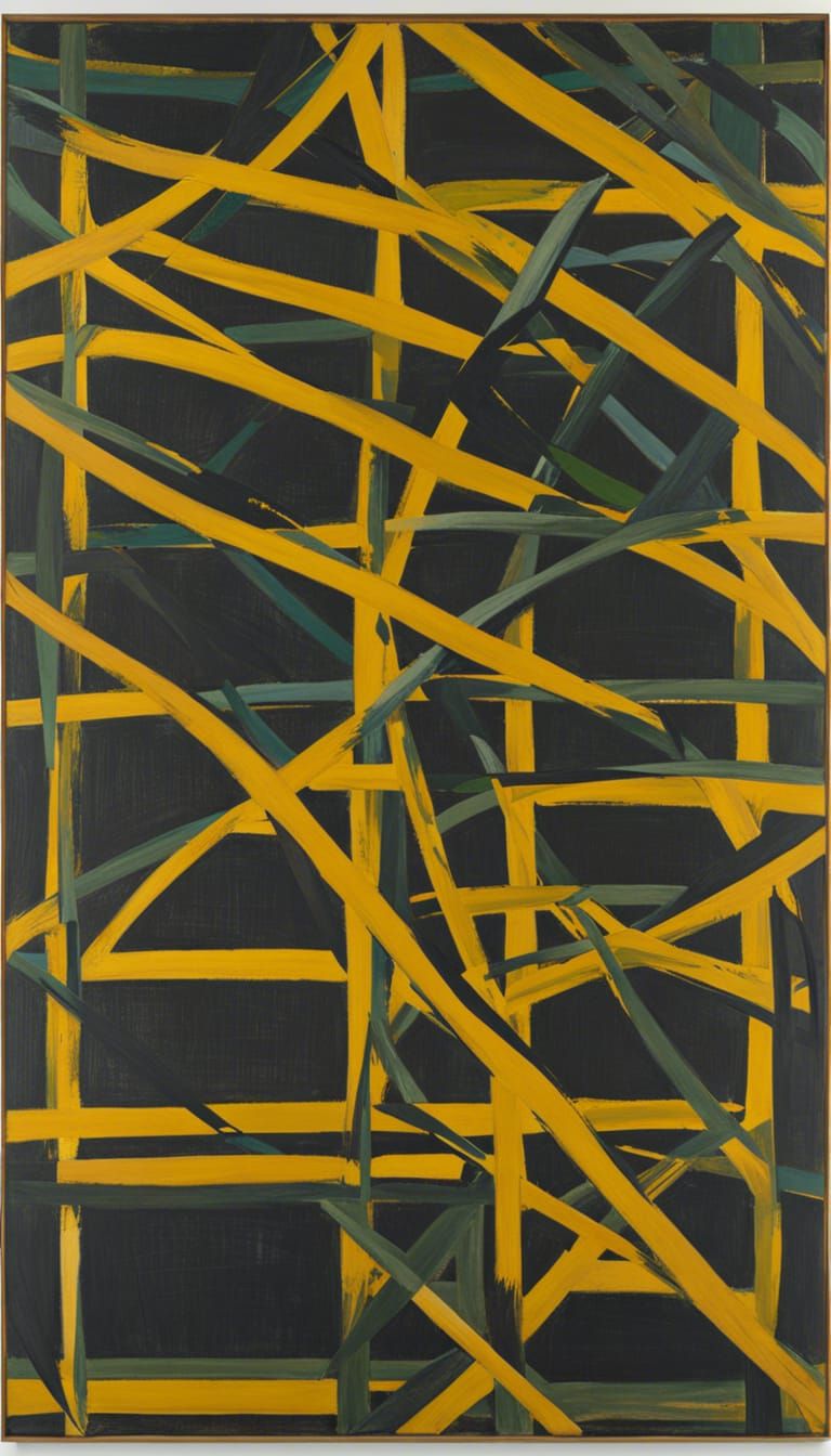 Brice Marden. Couplet IV. 1988–89. Oil on linen, MoMA