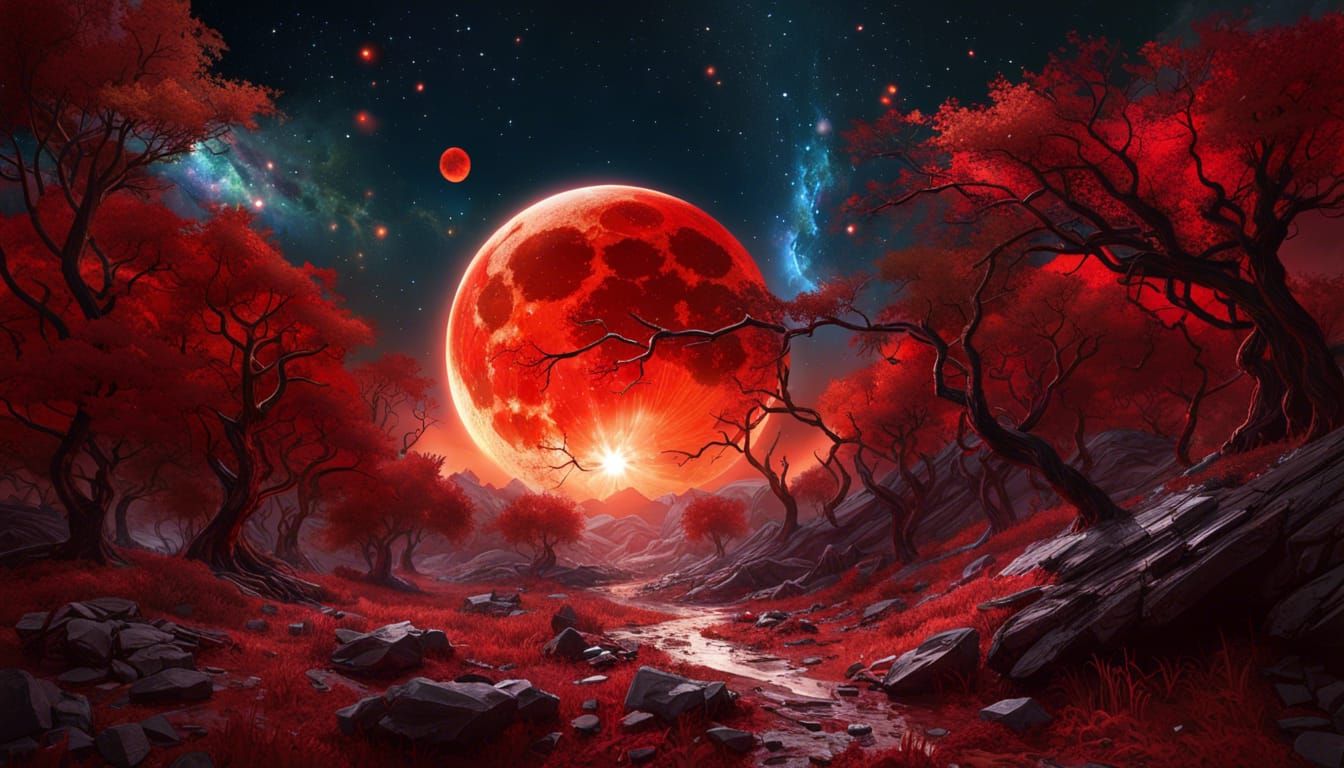 Blood Moon - AI Generated Artwork - NightCafe Creator