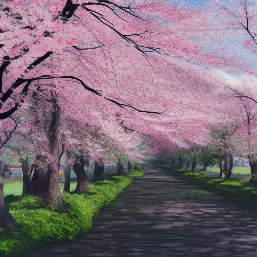 Cherry Blossom Dream - AI Generated Artwork - NightCafe Creator