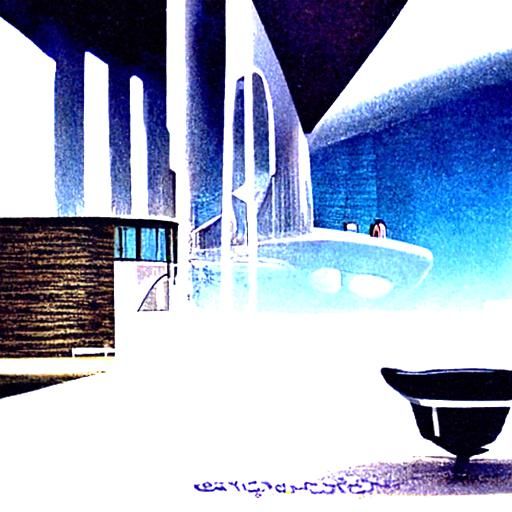 futuristic utopian bath house