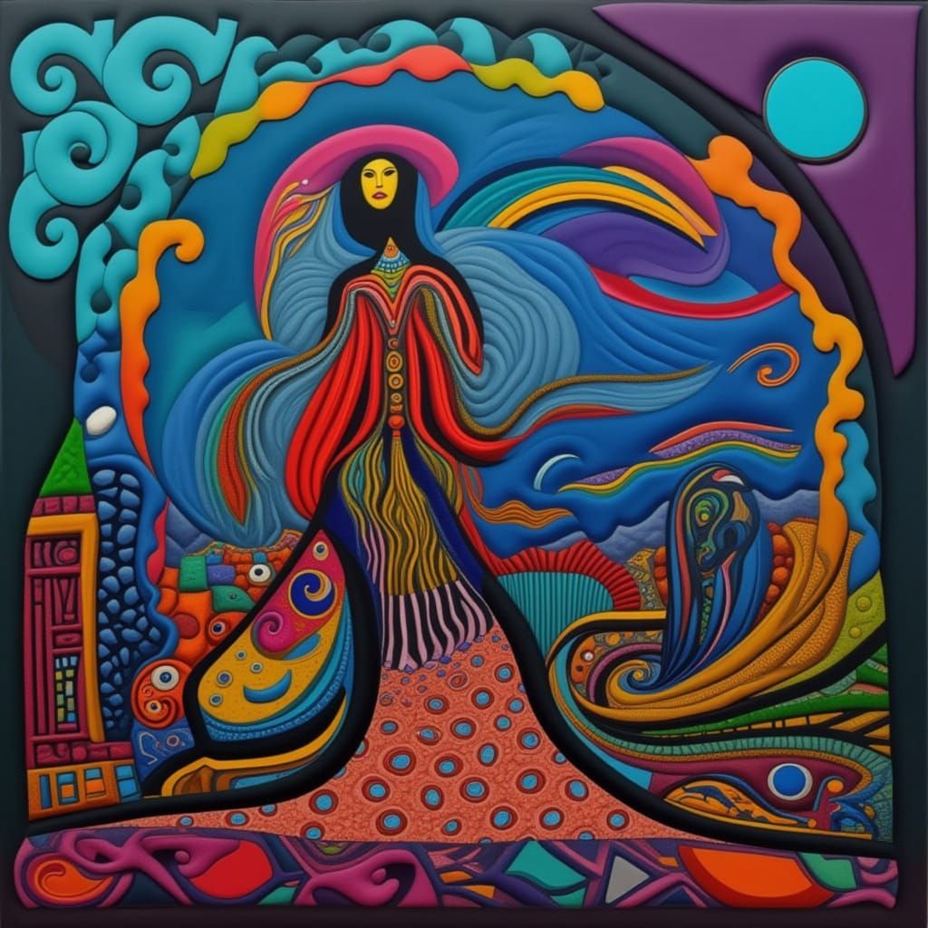 <lora:QUIRKY QUILT:1.0> Dystopian city