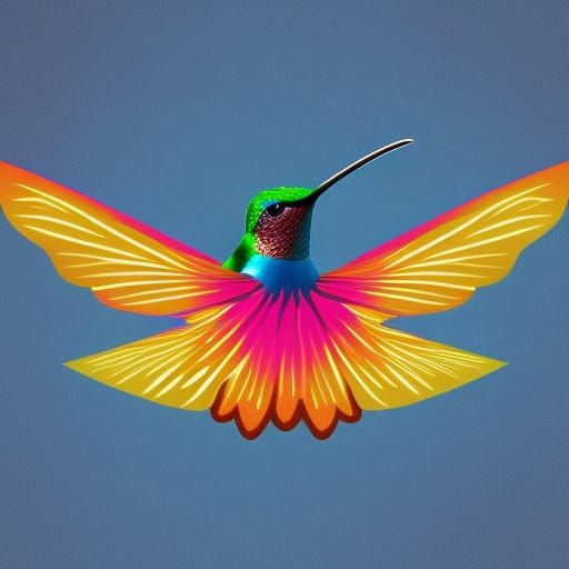 Hummingbird on flower