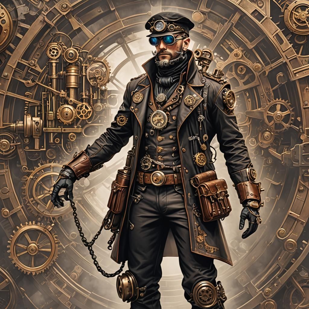Fashionable clothing steampunk engine