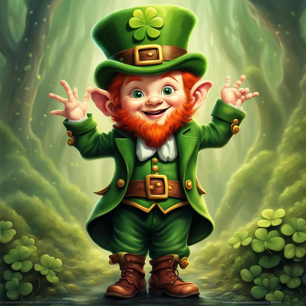 ADORABLE INFANT IRISH LEPRECHAUN redhead, Digital art pixar, 30 Pixel ...