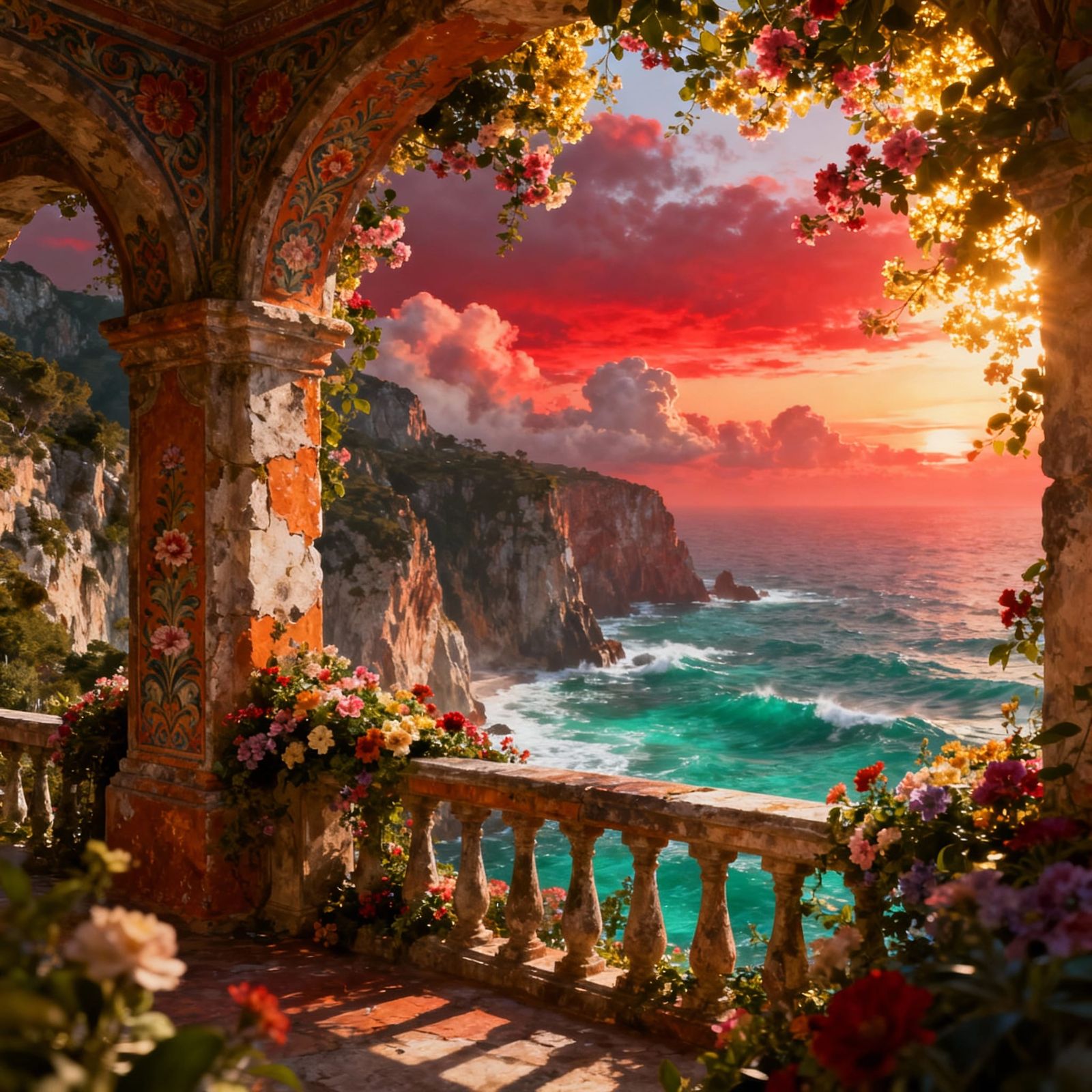 Mediterranean Coastal Scene  by @indianka