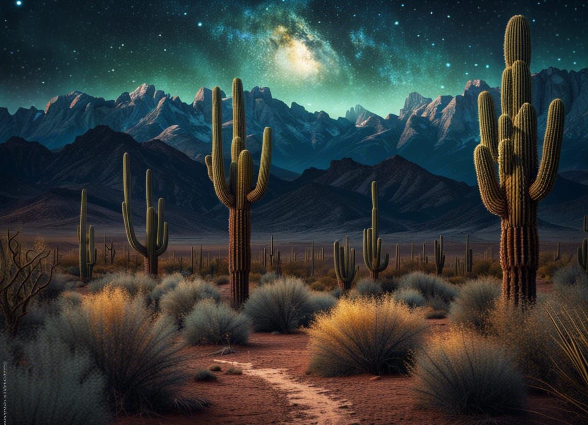 Saguaro Cactus Trees in Sonoran Desert of Arizona  by @doGooder