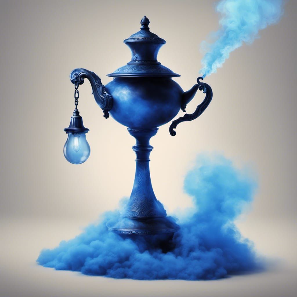 Blue Genie Lamp