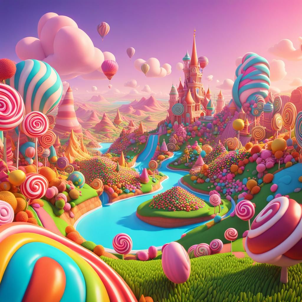 Candy Wonderland #2 - AI Generated Artwork - NightCafe Creator