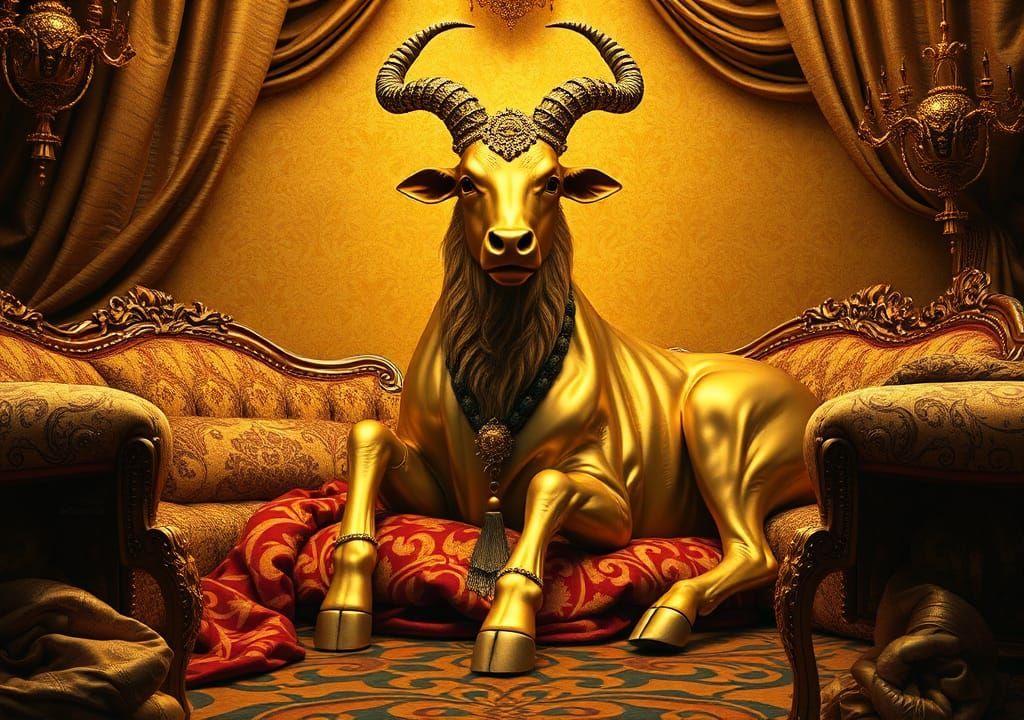 A modern golden calf