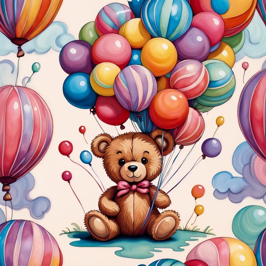 a very cute balloon teddy bear