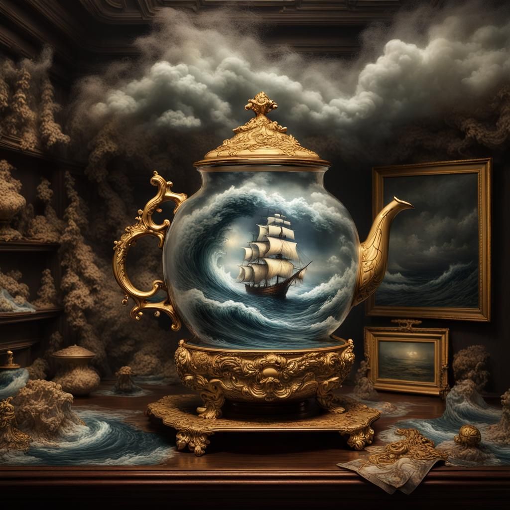 Tempest In A Teapot AI Generated Artwork NightCafe Creator tempest-in-a-teapot-meaning-youtube