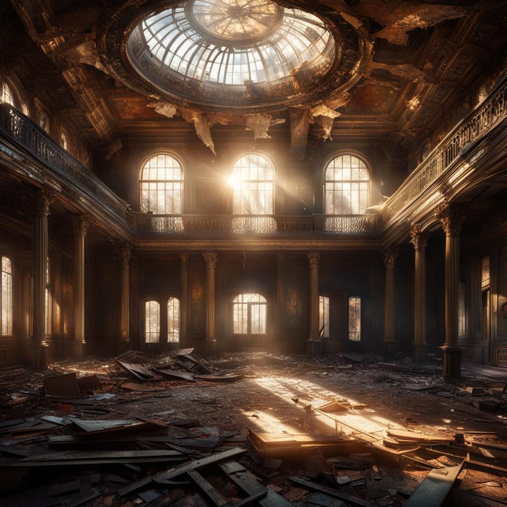 old abandoned ballroom  by @Dr_Fox
