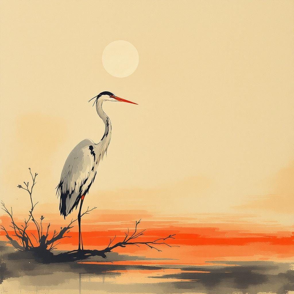 Heron sunset   by @gullyDJ