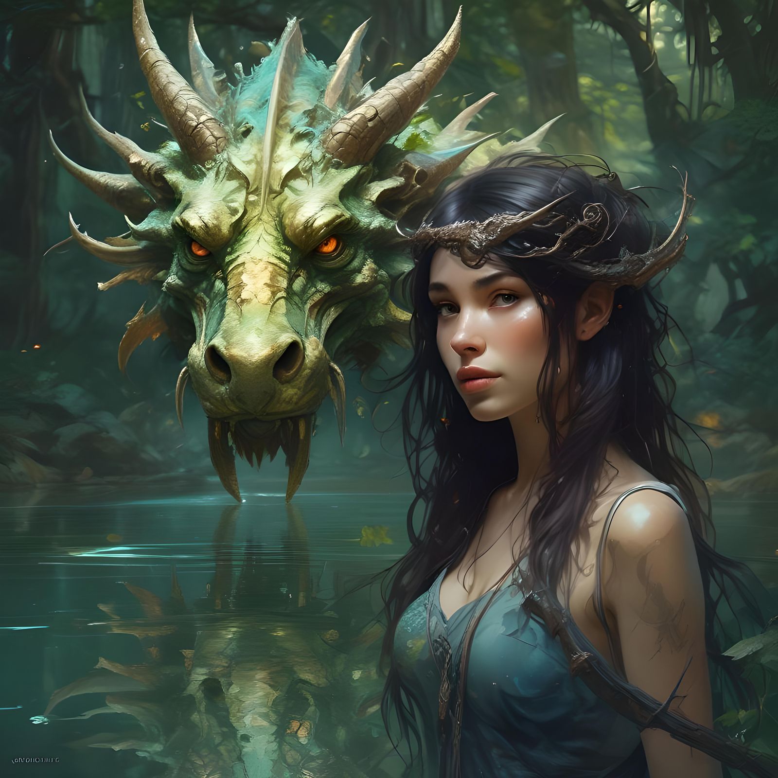 The water dragon and his companion.