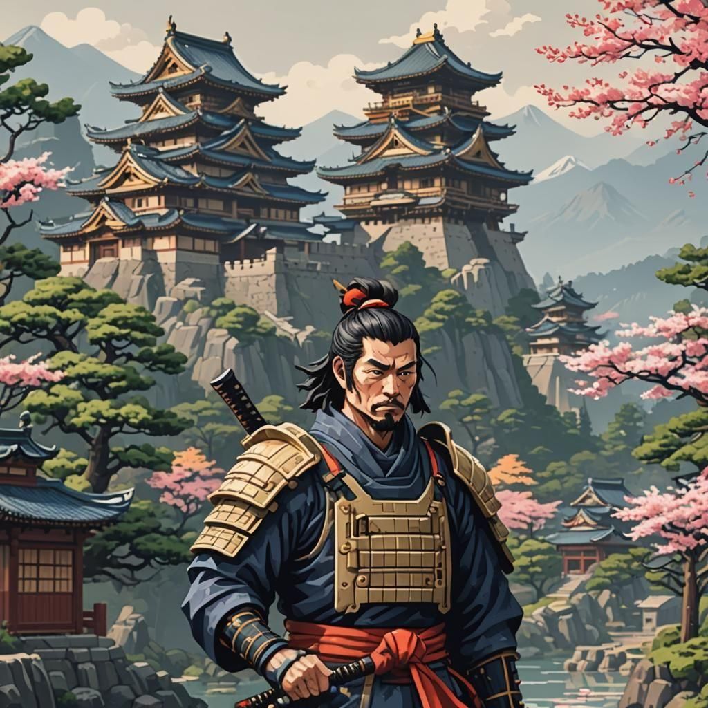 Pixel art Samurai