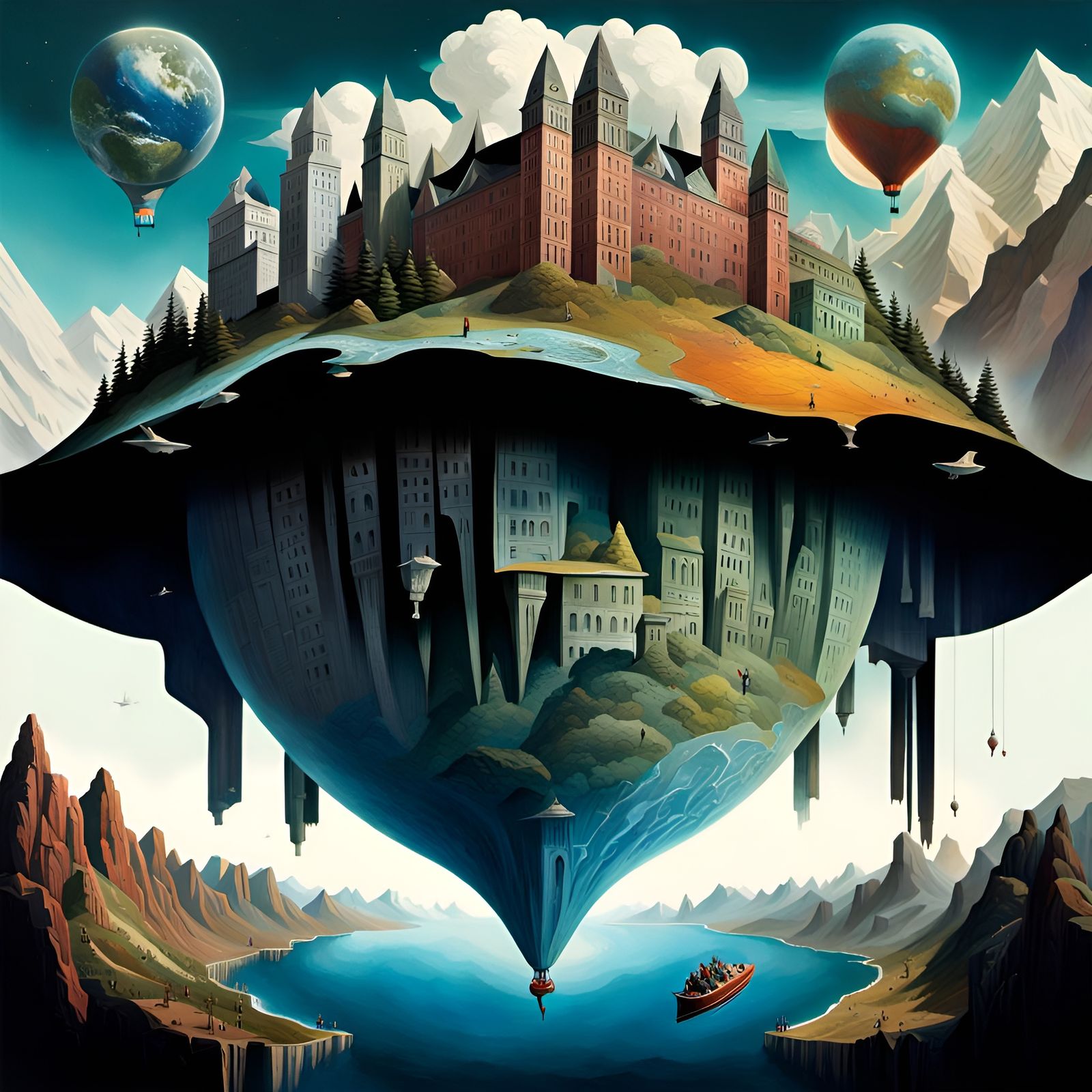 Upside-Down floating world