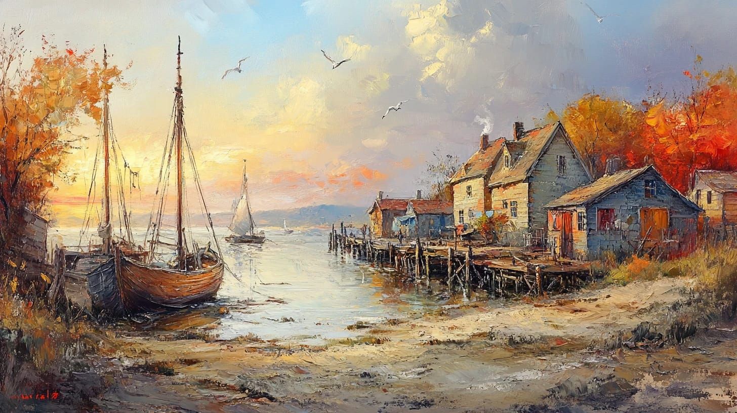 A Magnificient Old Fishing Village at Low Tide....  by @Jeff